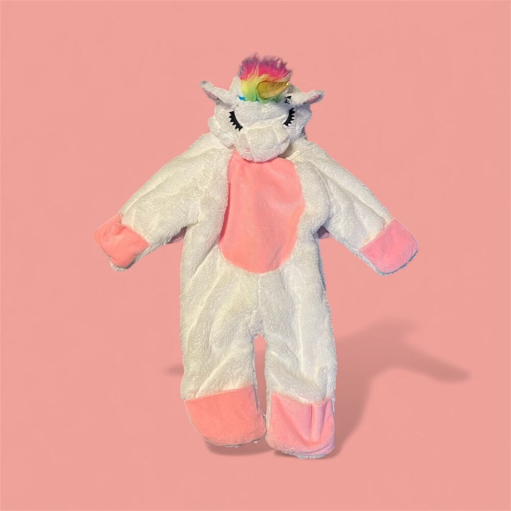 Hyde & EEK Baby 0-6M Unicorn Halloween Costume Rainbow White Pink